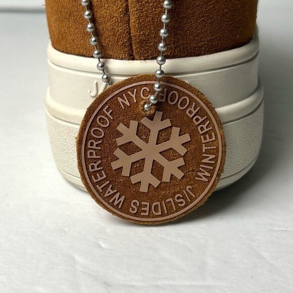 J/Slides NYC Brown Faux Fur Lined Sneaker Boots Size 6.5 - Picture 3 of 8